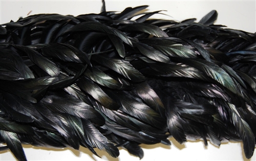 Luxurious Coque Boa Black, Extra Large - Exquisite Rooster Feather Boa